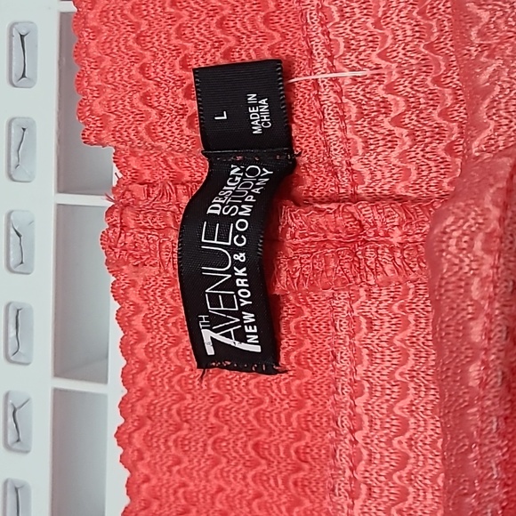 7TH AVENUE NEW YORK & CO Orange Colorful Striped Mini Skirt Size L NEW WITH TAGS - Picture 4 of 7